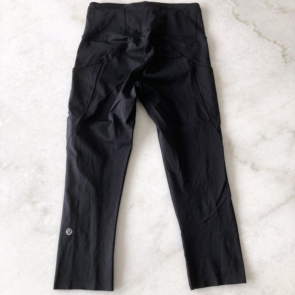 Like new! (Worn once) Lululemon Fast & Free crop black leggings / crops